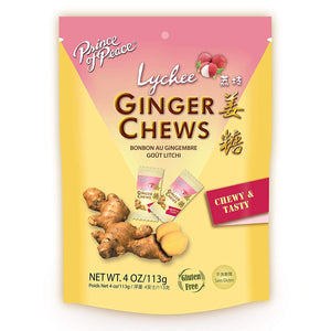 Prince Of Peace Ginger Candy Chews with Lychee, 4 oz
 | Pack of 12
