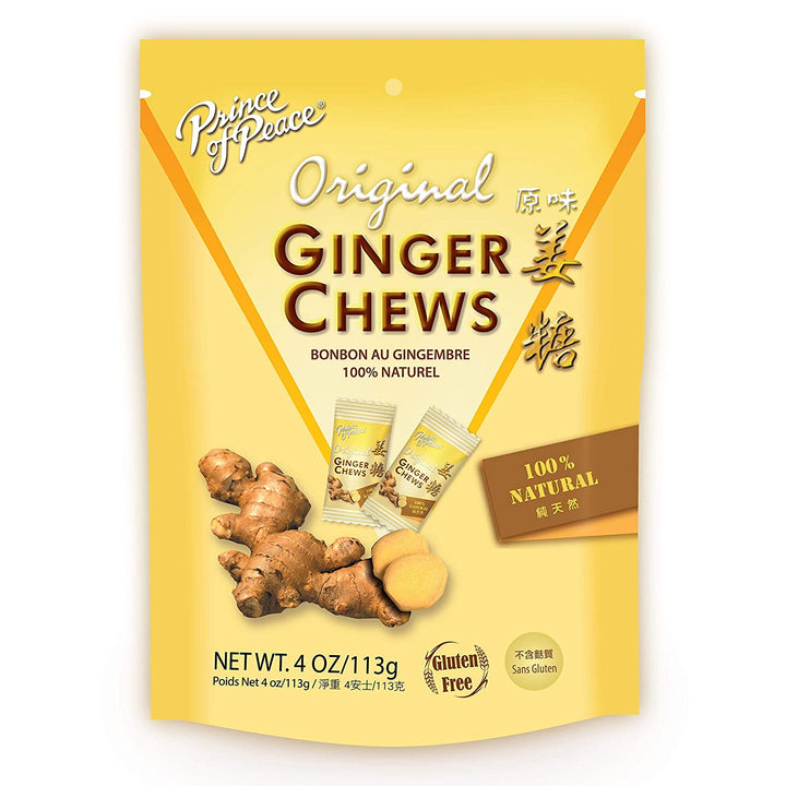 Prince of Peace Ginger Chews, Original - 4 oz | Pack of 12 - PlantX US