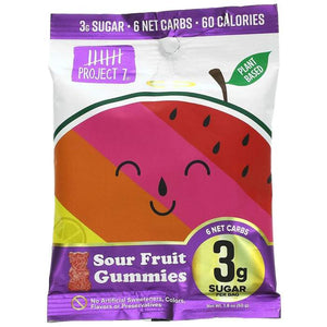 Project 7 - Sour Fruit Gummies - Low Sugar, 1.7oz