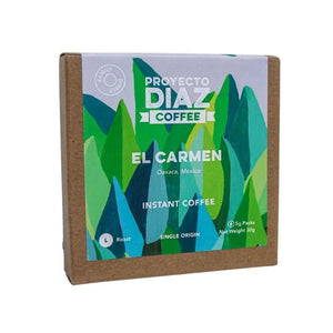Proyecto Diaz Coffee - Instant Coffee: El Carmen, 5 Sachets