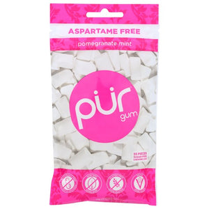 Pur Chewing Gum Sugar-Free Aspartame Pomegranate Mint 2.72 Oz
 | Pack of 12