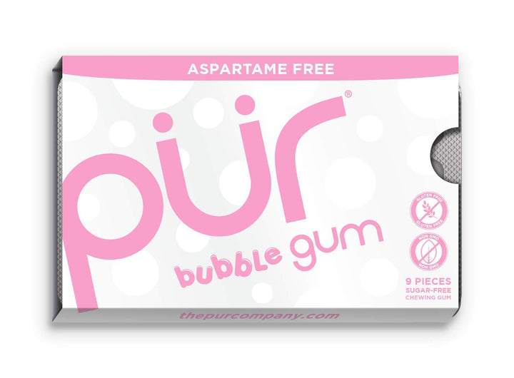Pur Gum, Gum Bubblegum, 9 Count
 | Pack of 12 - PlantX US