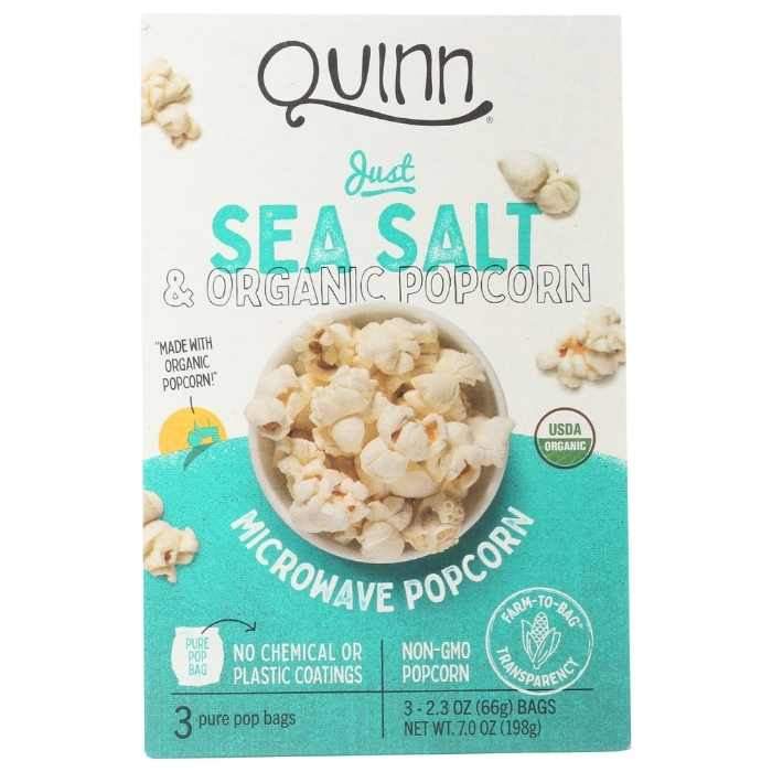Quinn - Just Sea Salt Popcorn, 7oz- Front