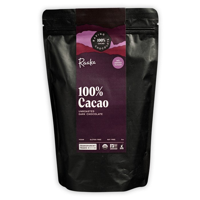 Raaka - Baking Chocolate 100% Cacao, 8oz