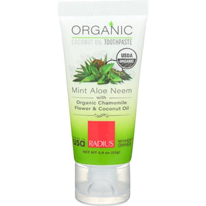 Radius - Organic Mint Aloe Toothpaste, 0.8oz