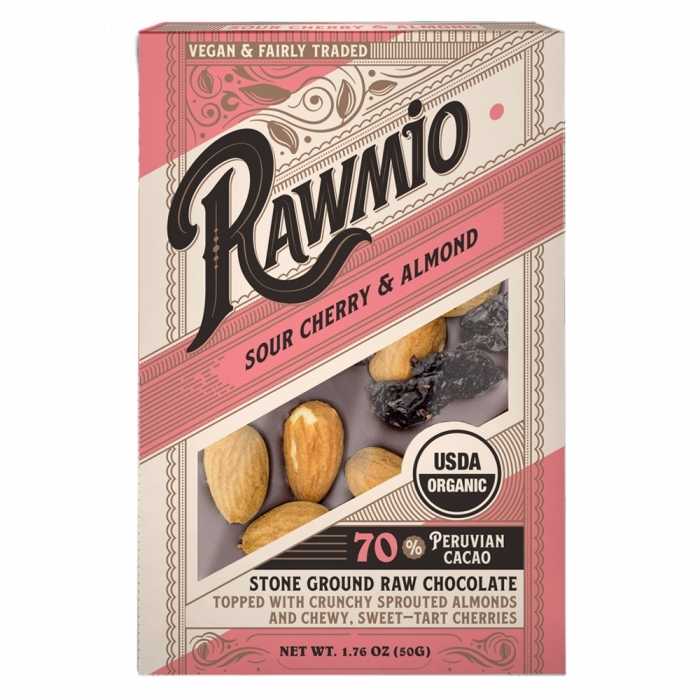 Rawmio - Chocolate Bark Sour Cherry And Almond