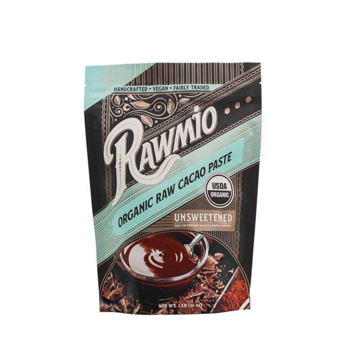 Rawmio - Organic Raw Cacao Paste Unsweetened, 16oz - PlantX US