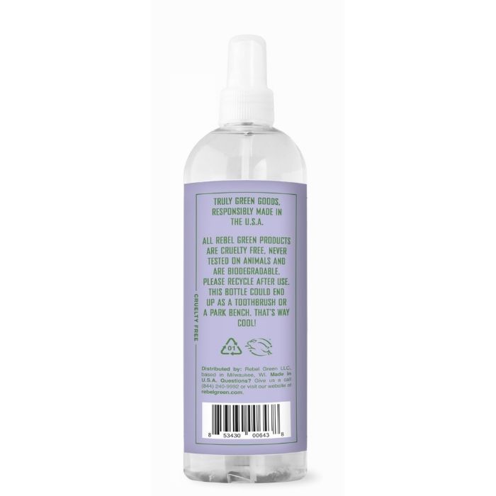 Rebel Green - Refreshing Room + Linen Spray Original, 8oz - back