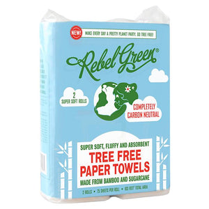 Rebel Green - Tree Free Paper Towels, 2pk