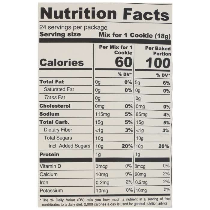 Renewal Mill - Upcycled Cookie Mixes Sugar Cookie - 15oz - nutrition facts