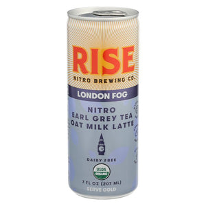 Rise Brewing Co. - London Fog - Nitro Earl Grey Tea Oat Milk Latte, 7 fl oz