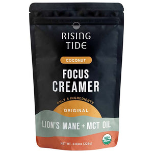 Rising Tide - Focus Vegan Creamer Lion's Mane & MCT oil, 8.04oz | Multiple Flavors