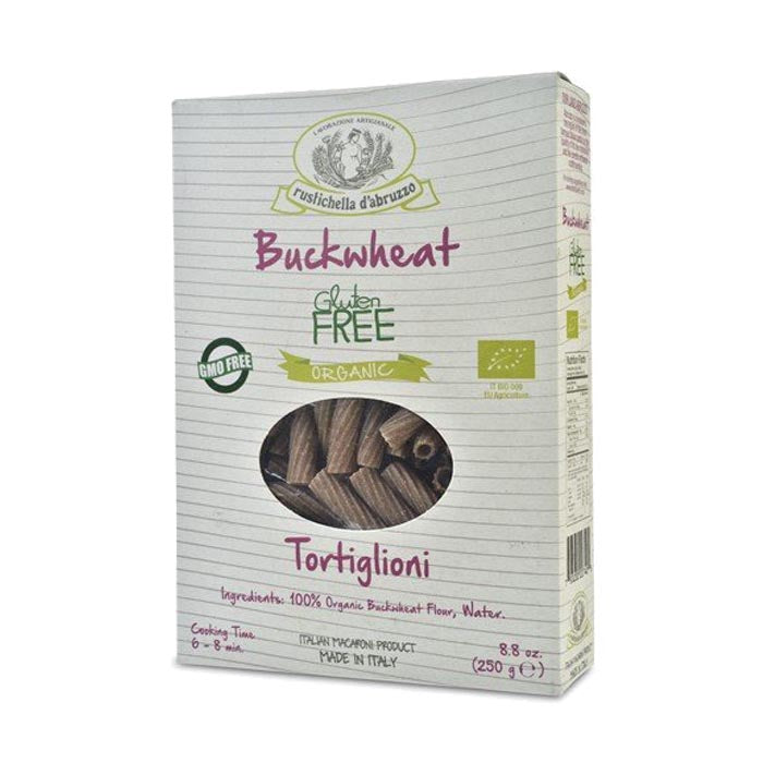 Rustichella d'Abruzzo - Organic Gluten-Free Buckwheat Tortiglioni Pasta, 8.8oz