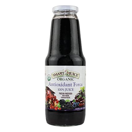 SMART JUICE: Organic Antioxidant Force 100% Juice, 33.8 oz | Pack of 6 - PlantX US