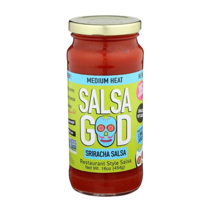 Salsa God - Medium Heat Salsas - Sriracha, 16oz - front
