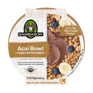 Sambazon - Acai Bowl Peanut Butter Power, 6.1oz | Pack of 8