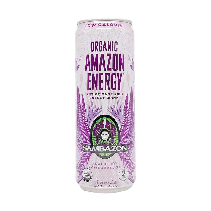 Sambazon - Amazon Low Calorie Açaí energy drink, 12oz - front