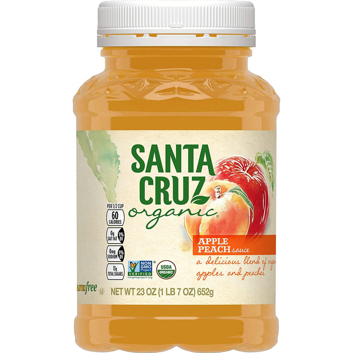 Santa Cruz Organic Apple Peach Sauce, 23 Ounce

 | Pack of 12 - PlantX US