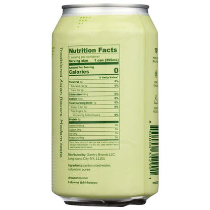 Sanzo - Sparkling Water - Calamansi, 12 fl oz - back