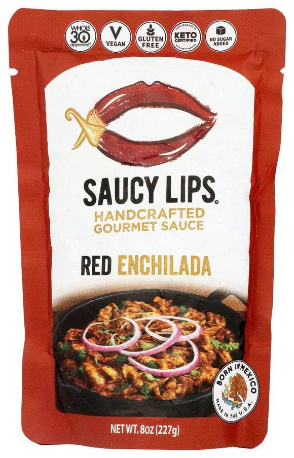 Saucy Lips Red Enchilada Sauce, 8 OZ | Pack of 6 - PlantX US