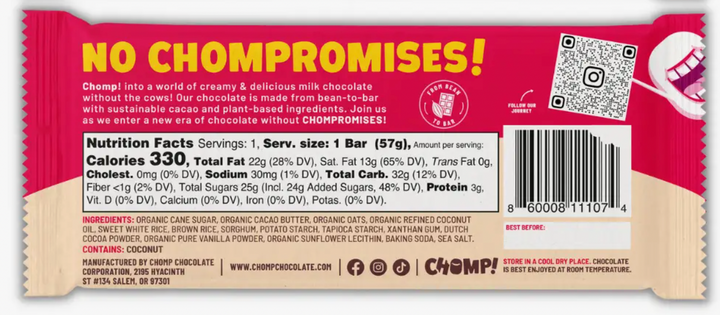 Chomp! - Vegan Chocolate Bars, 1.76oz | Assorted Flavors - PlantX US