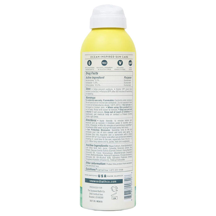 Seaweed Bath Co. - Clear Guard SPF 40 Sport Spray, 6 fl oz - back