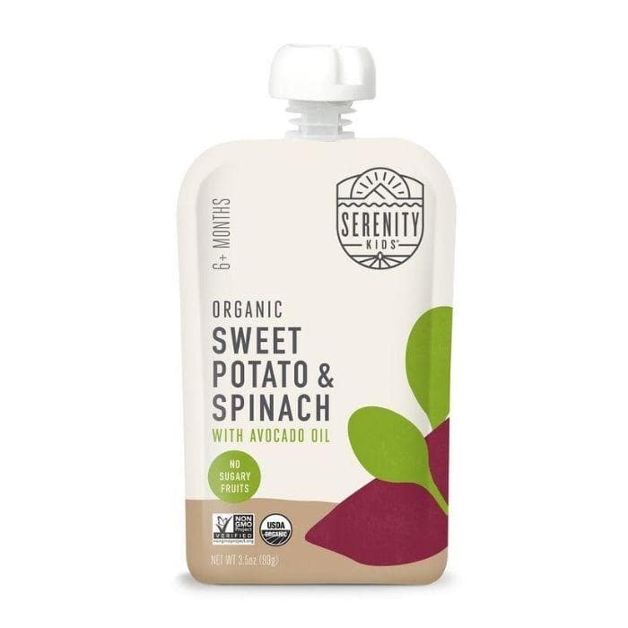 Serenity Kids - Veggies Pouches - Organic Sweet Potato & Spinach - Front