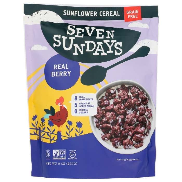 Seven Sundays - Grain-Free Real Berry Sunflower Cereal, 8oz - front