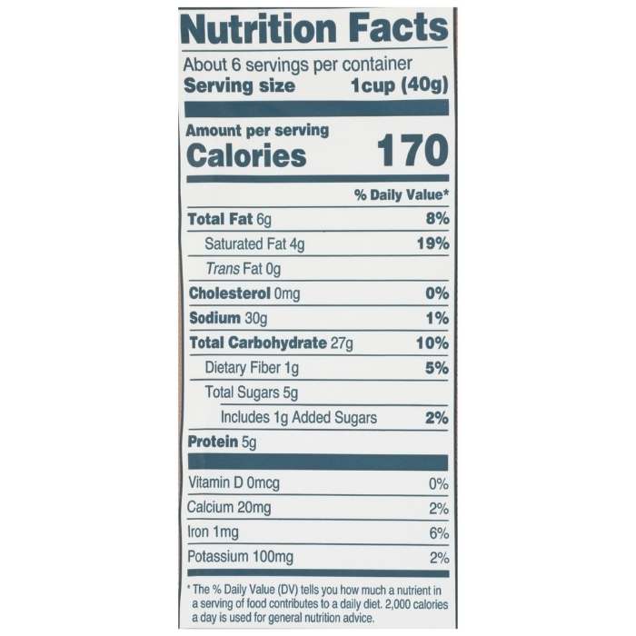 Seven Sundays - Grain-Free Real Cocoa Sunflower Cereal, 8oz - nutrition facts