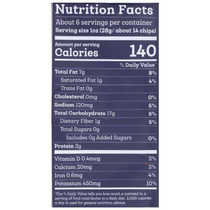 Siete - Potato Chips - nutrition facts