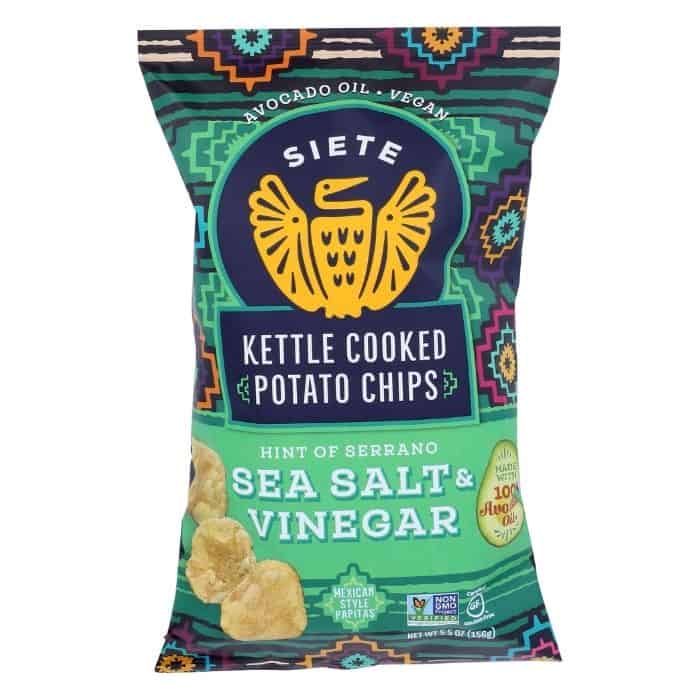 Siete - Sea Salt & Vinegar Potato Chips - (front)