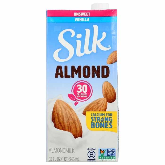 Silk - Unsweetened Vanilla Almond Milk, 32 fl oz - front