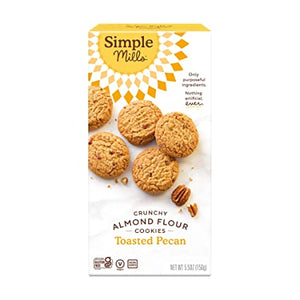 Simple Mills, Crunchy Almond Flour Cookies, Toasted Pecan, 5.5 oz 
 | Pack of 6