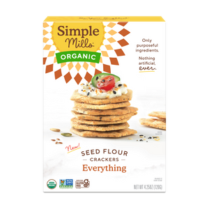 Simple Mills, Organic Seed Flour Crackers, Everything, 4.25 oz 
 | Pack of 6