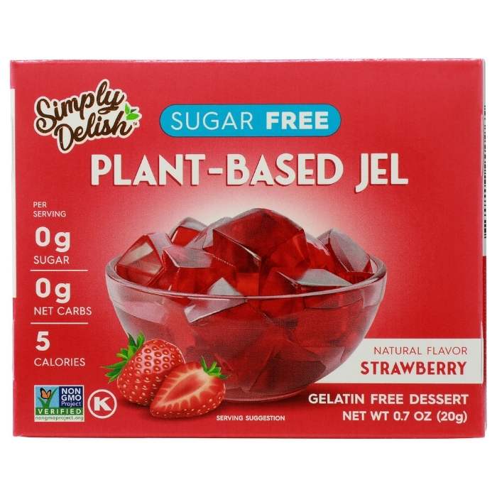 Simply Delish - Jel Dessert Strawberry, 0.7oz - front