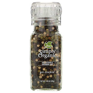 Simply Organic - Get Crackin' Grinder - Peppercorn Mix, 3oz