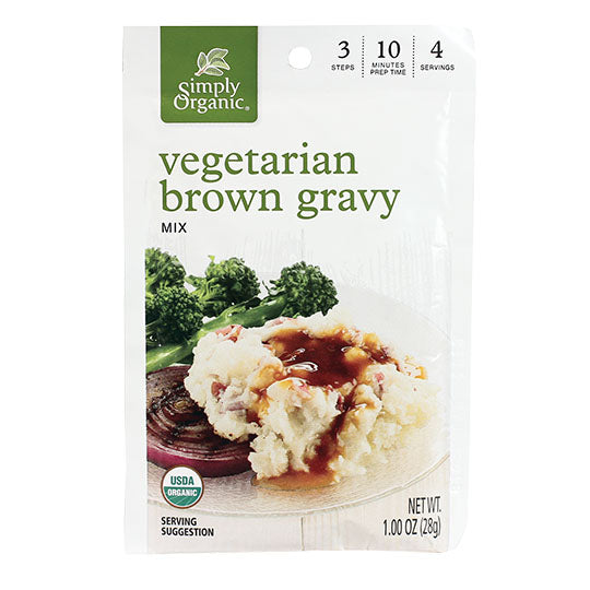Simply Organic Vegetarian Brown Gravy Mix 1 Oz | Pack of 12 - PlantX US