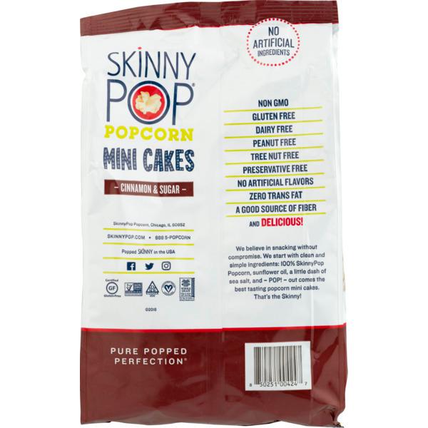 Skinny Pop-Popcorn Mini Cakes Cinnamon Sugar 1