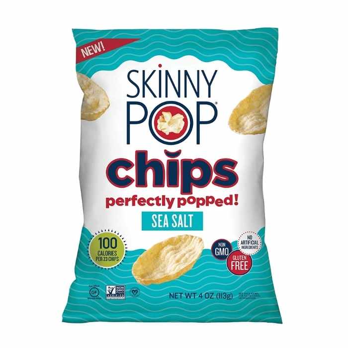 Skinny Pop - Sea Salt Chips - Front