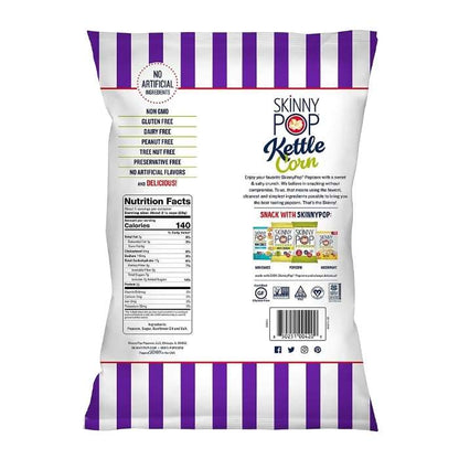 Skinny Pop - Sweet & Salty Kettle Popcorn, 5.3oz - back