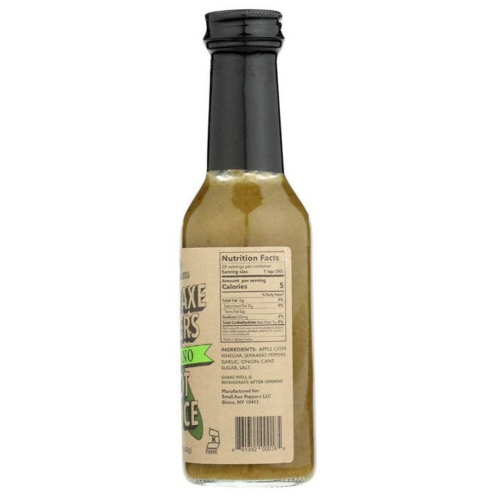 Small Axe Peppers - Hot Sauce Serrano, 5 oz