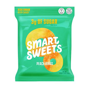 SmartSweets, Peach Rings, Peach, 1.8 oz
 | Pack of 12