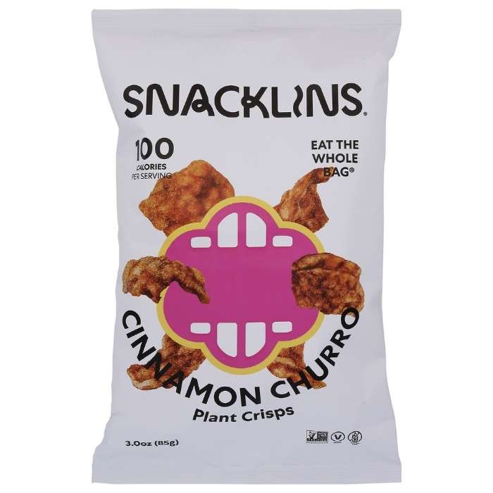 Snacklins - Plant Crisps Cinnamon Churro, 3oz - front