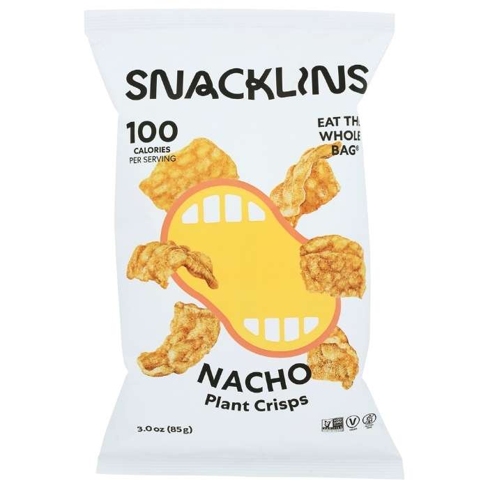 Snacklins - Plant Crisps Nacho, 3oz - front