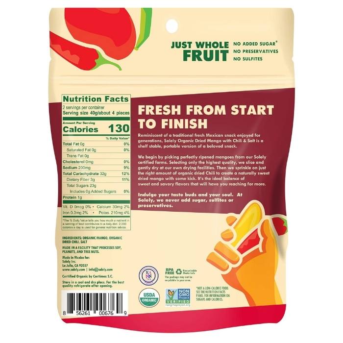 Solely Organic Pineapple Rings With Chili & Salt, 2.8oz