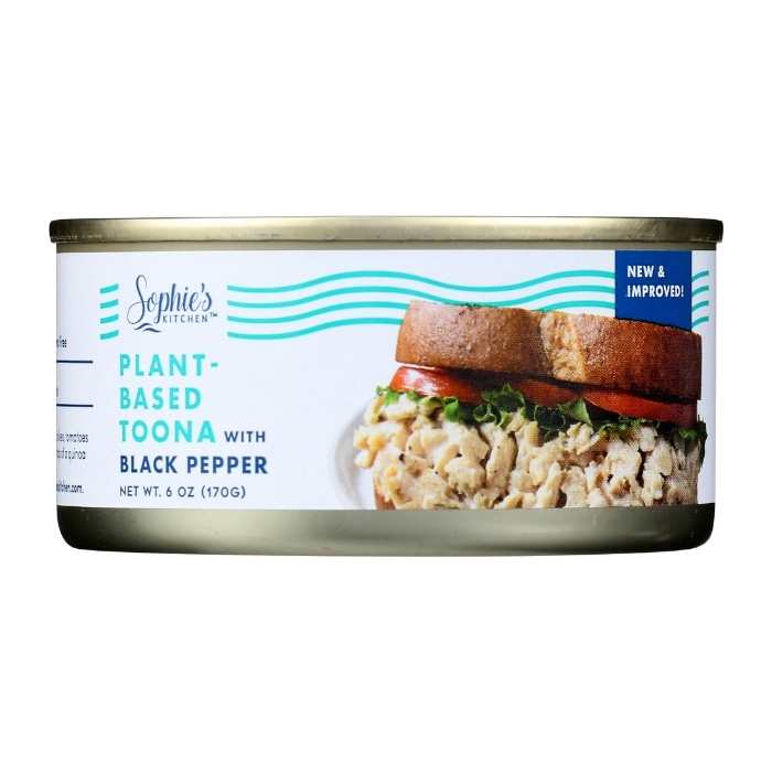 Sophies Kitchen - Vegan Toona Black Pepper, 6oz - Front