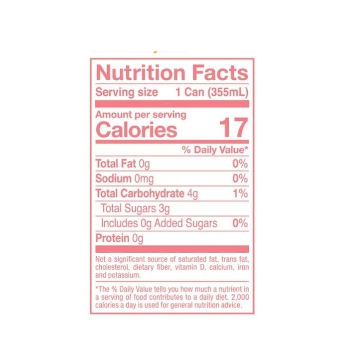 Spindrift - Fruit-Flavored Sparkling Grapefruit, 8x12 fl oz - nutrition facts