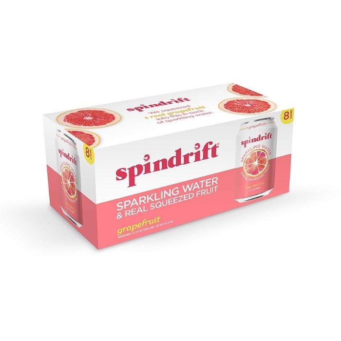 Spindrift - Fruit-Flavored Sparkling Grapefruit, 8x12 fl oz - front