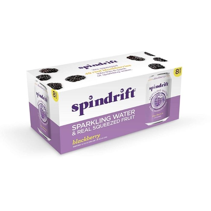 Spindrift - Fruit-Flavored Sparkling WaterBlackberry, 8x12 fl oz - front