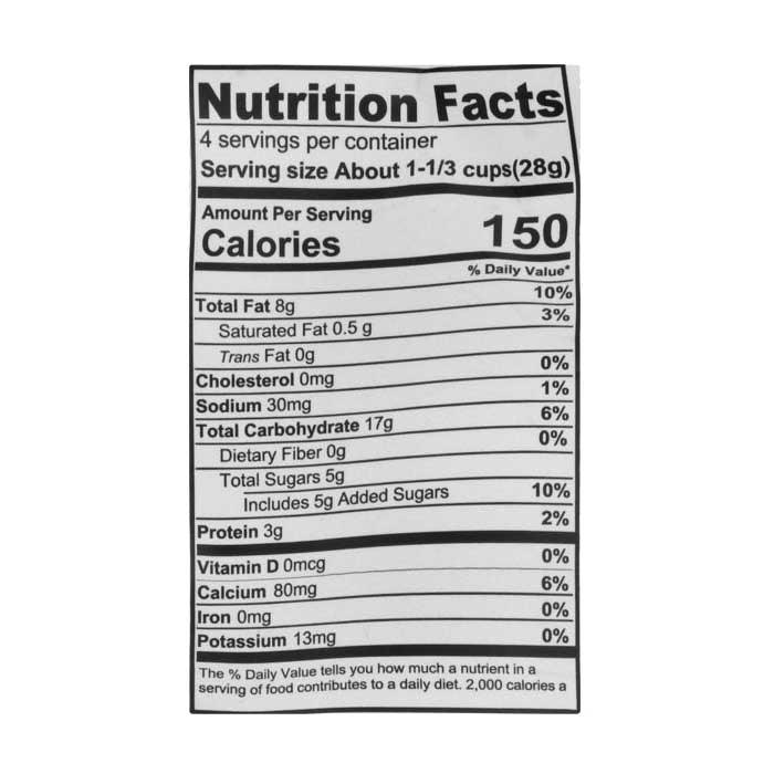Spudsy - Sweet Potato Puffs - Cinnamon Churro, 4oz - back